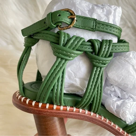 ULLA JOHNSON Tula Knotted High Heel Sandal in Lichen US8 EU38 - Picture 10 of 16